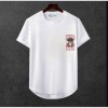 Erkek Ön Baskili T-shirt Plus Model